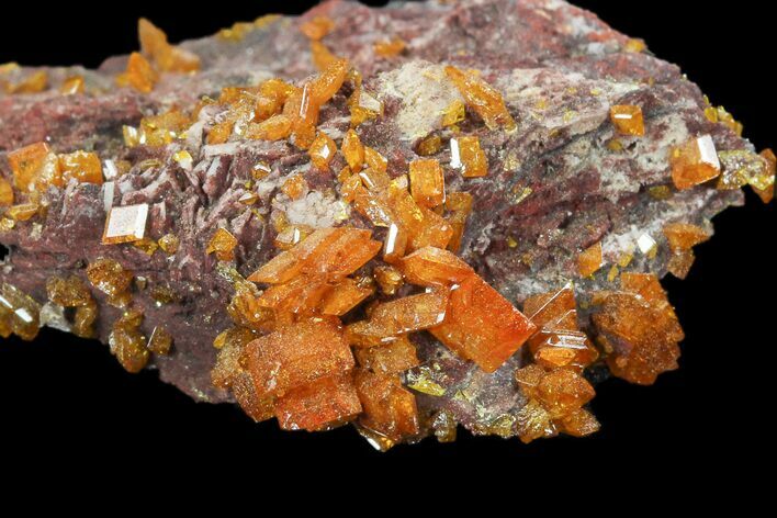 Orange Wulfenite Crystal Cluster - Rowley Mine, Arizona #118947